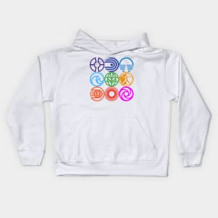 Retro Epcot Logos Kids Hoodie